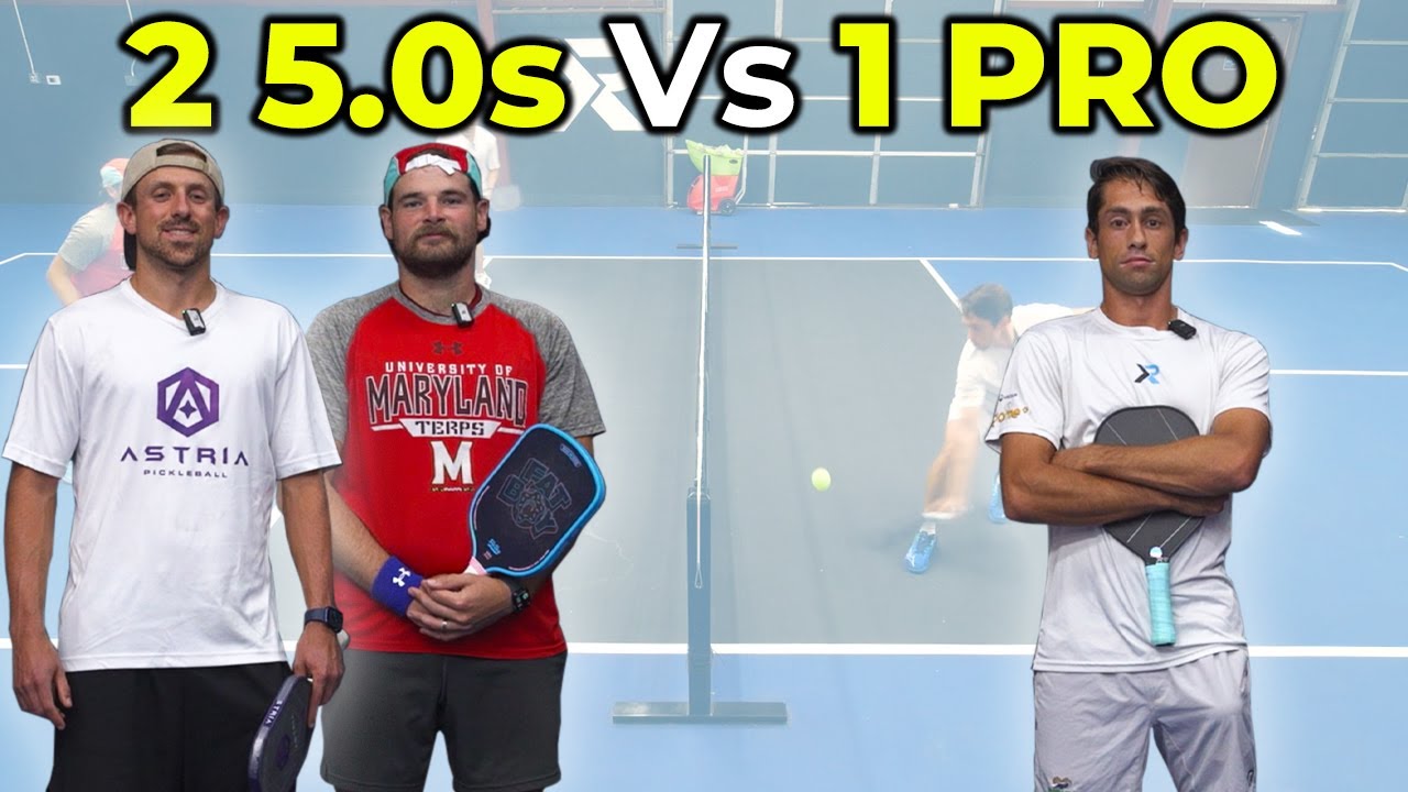 Can 5.0 Players Beat a Pickleball Pro? | Learn Strategy from This 2v1 Challenge