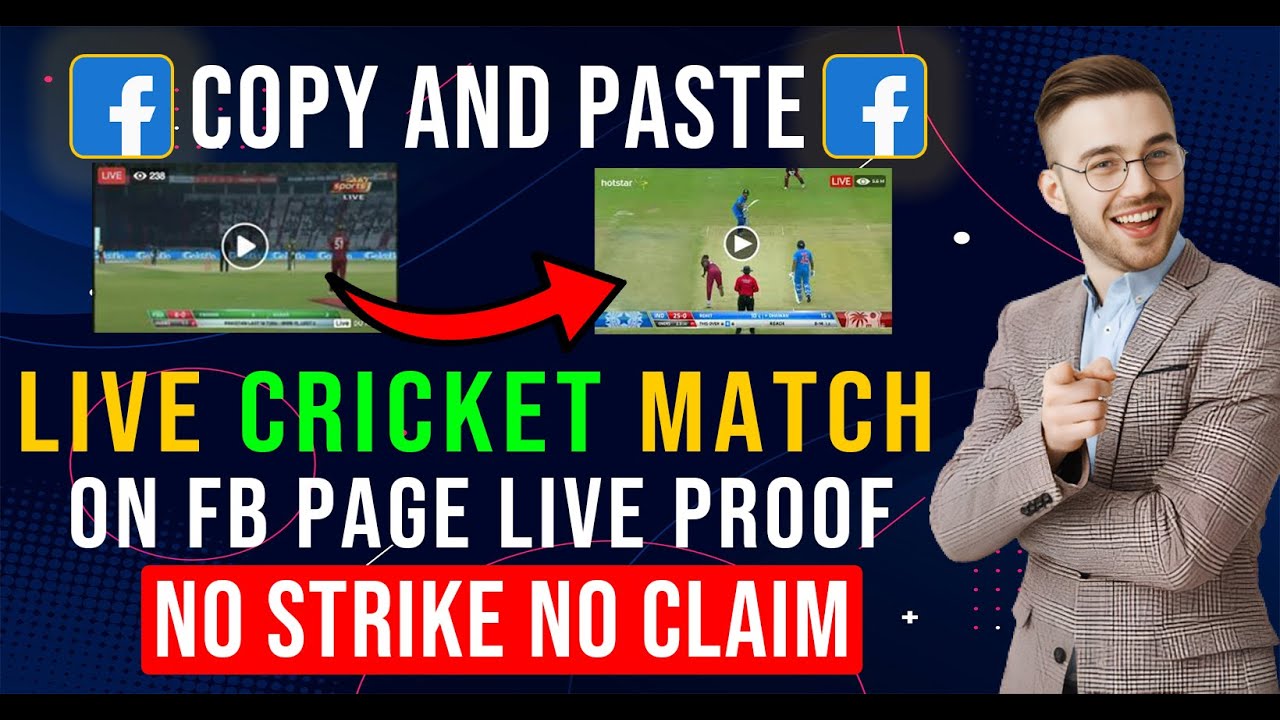 How To Live Stream Cricket Match on Facebook Page No Copyright Claim/Strike, Live Match On FB 2023