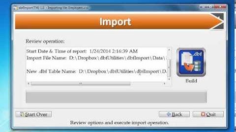 dbfImport - Import your data into dBASE