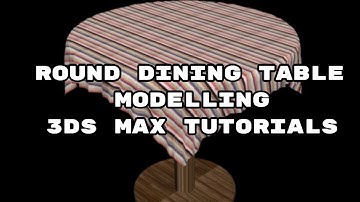 Round Dining table modelling 3ds max