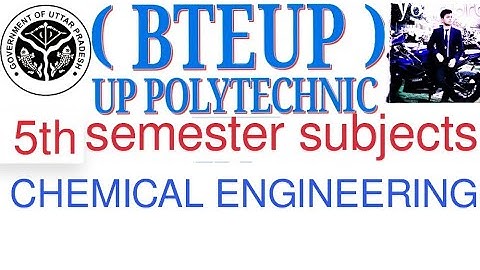 chemical engineering 5th semester subjects up polytechnic || bteup || 3rd year syllabus pattern
