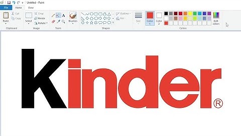 How to draw the Kinder Chocolate logo using MS Paint | How to draw on your computer