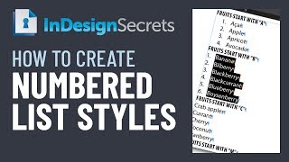 InDesign How-To: Create Numbered List Styles (Video Tutorial)