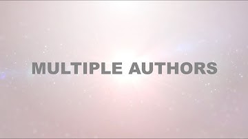 Experienced Authors - Multiple Authors