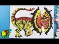 How to Draw a LEVEL 40 DILOPHOSAURUS