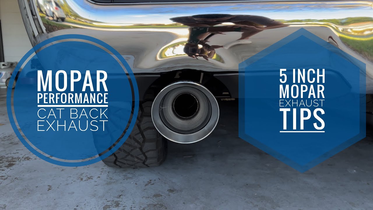 Mopar Performance Cat Back Exhaust Mopar 5 Inch Tips RAM 1500 COLD