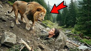A young woman saved a small lion cub. When he grew up, he saved her from under the rubble! screenshot 2
