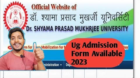 Dr. Syama Prasad Mukherjee University Ranchi UG Form 2023: BA/BSC/BCOM or VOC Form Available2023