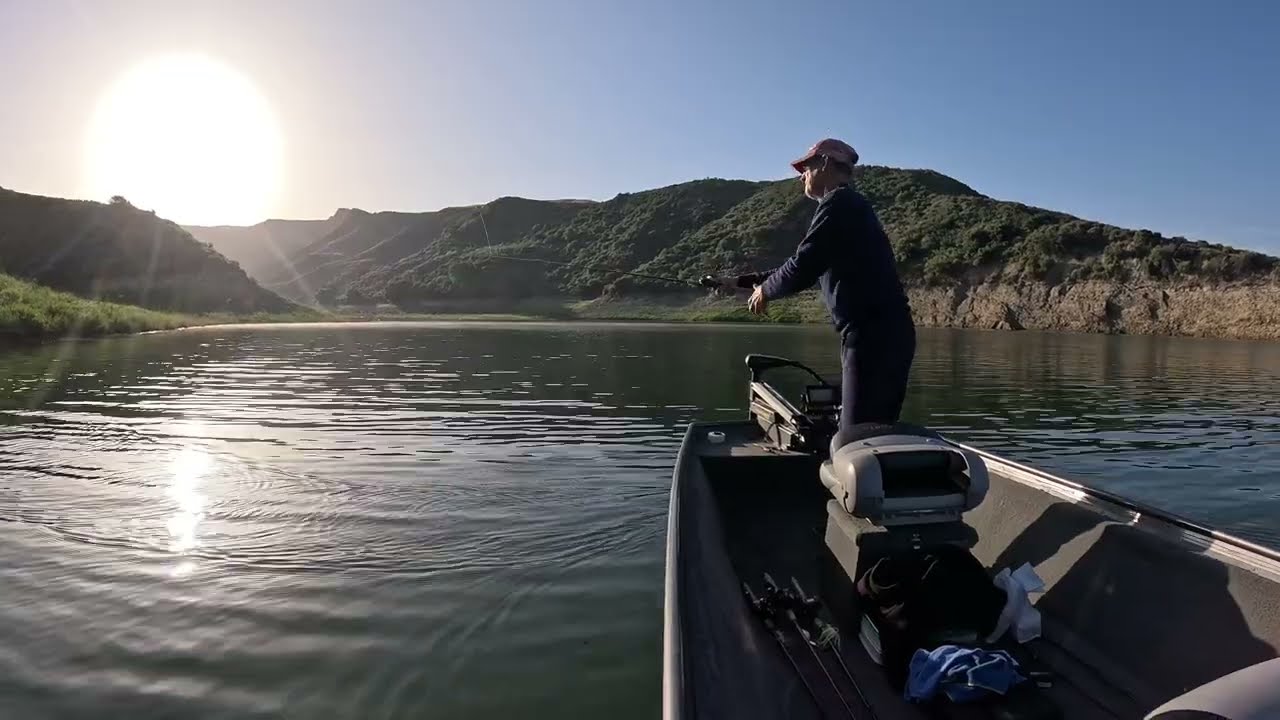 Morning topwater popper hit with big jump