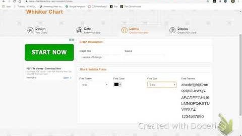Creating a Box and Whisker Plot