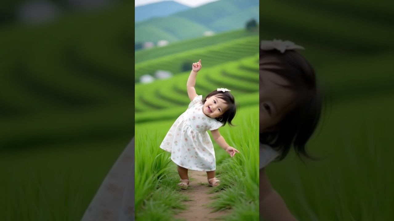 Cute baby fun and dance  