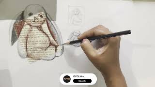 TOYS COURSEWORK | Artwork 2 – Soft Toy Rabbit | Thumbnail Sketches + Mixed Media | IGCSE Art screenshot 3