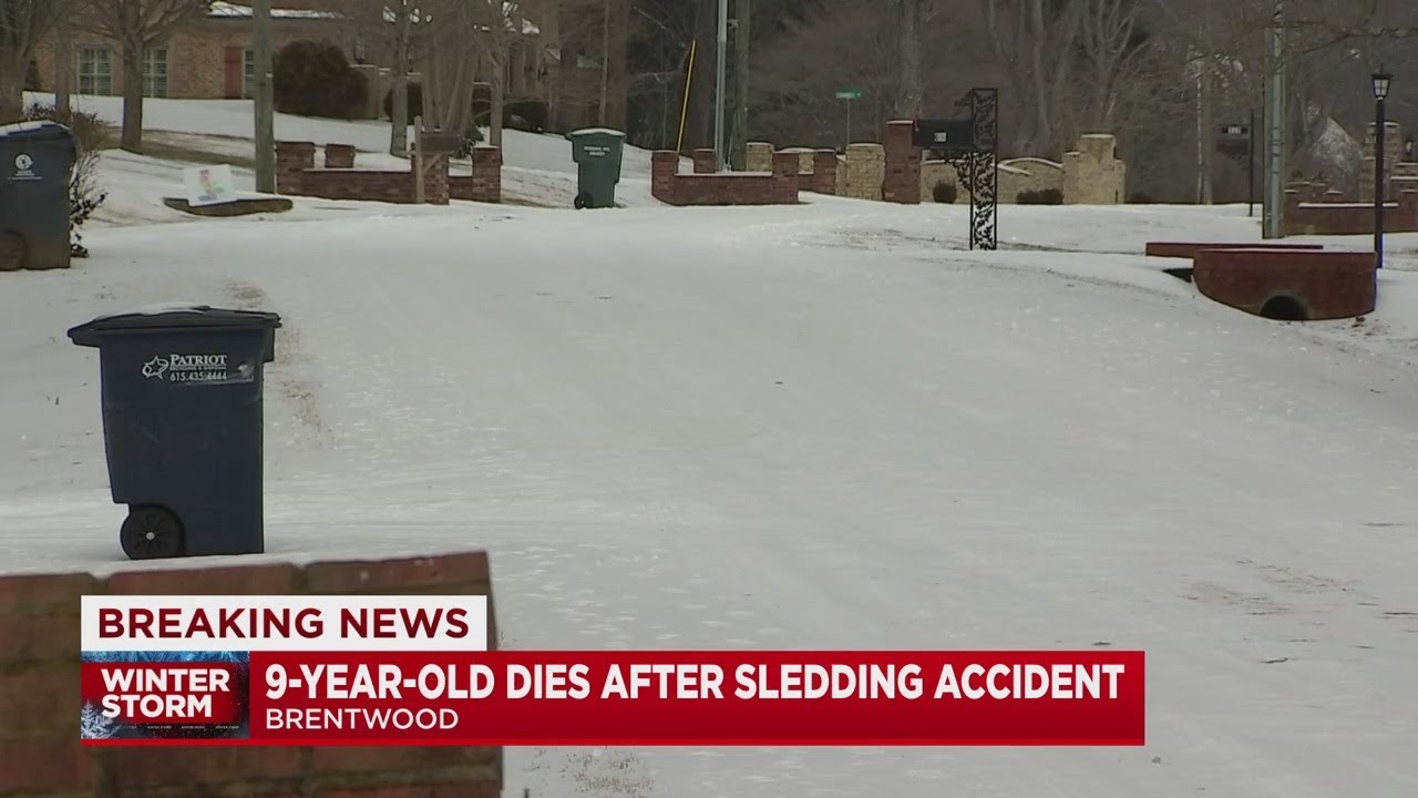 Brentwood child dies after sledding accident YouTube