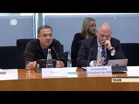 Anhörung des Innenausschusses zur IT-Sicherheit, 8. April 2019