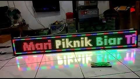 #Running text RGB #Tulisan Jalan RGB #strobo tulisan RGB panjnag 132*20 12/24v