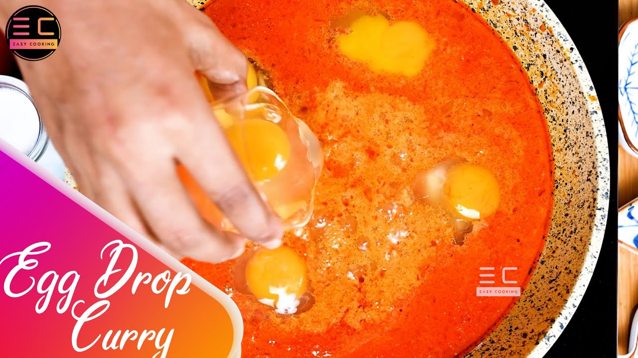 Egg Drop Curry Poached Egg Drop Curry Egg Masala Curry Udacha