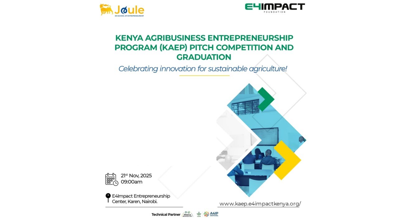Still from Kenya Agribusiness Entrepreneurship Program (KAEP) Pitch Competation and Graduation