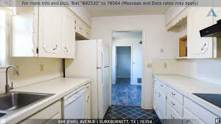 Priced at $119,900 - 998 JEWEL AVENUE, Burkburnett, TX 76354