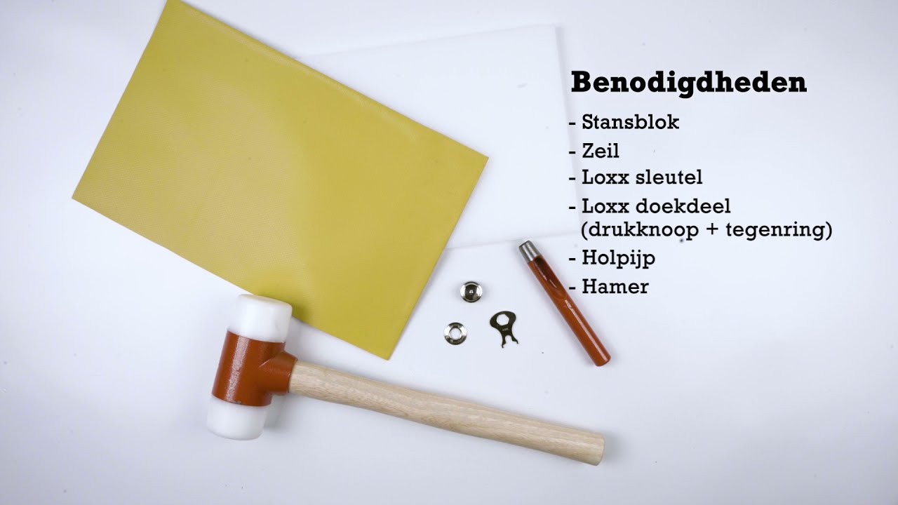 Loxx doekdeel drukknopen bevestigen uitgelegd