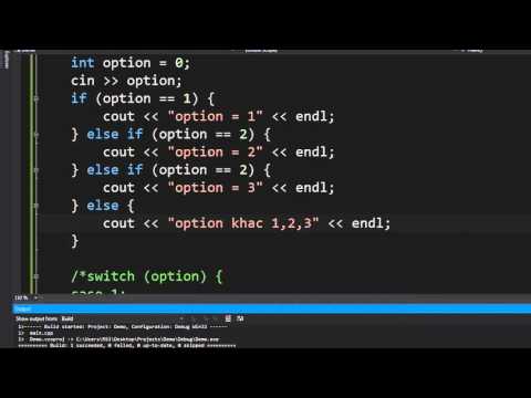 Video C/C cơ bản - Câu lệnh rẽ nhánh switch case - youtube