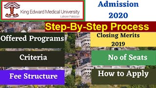 King Edward Medical University Lahore admission 2020-Fee Structure, Criteria -How to Apply  KEMU