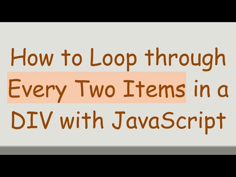 How to Loop