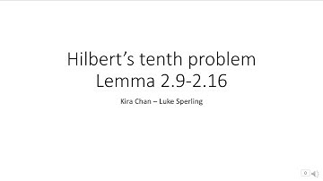 MSU CSE860 Hilbert’s tenth problem, Martin Davis. lemma 2.9 - 2.16