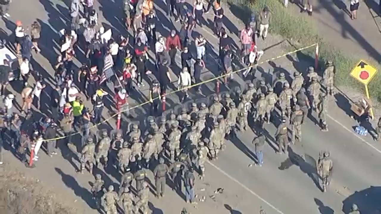 Protesters gather after immigration raid at farm near Camarillo