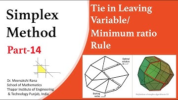Simplex Method | Part 14| Tie in Leaving Variable/Minimum Ratio