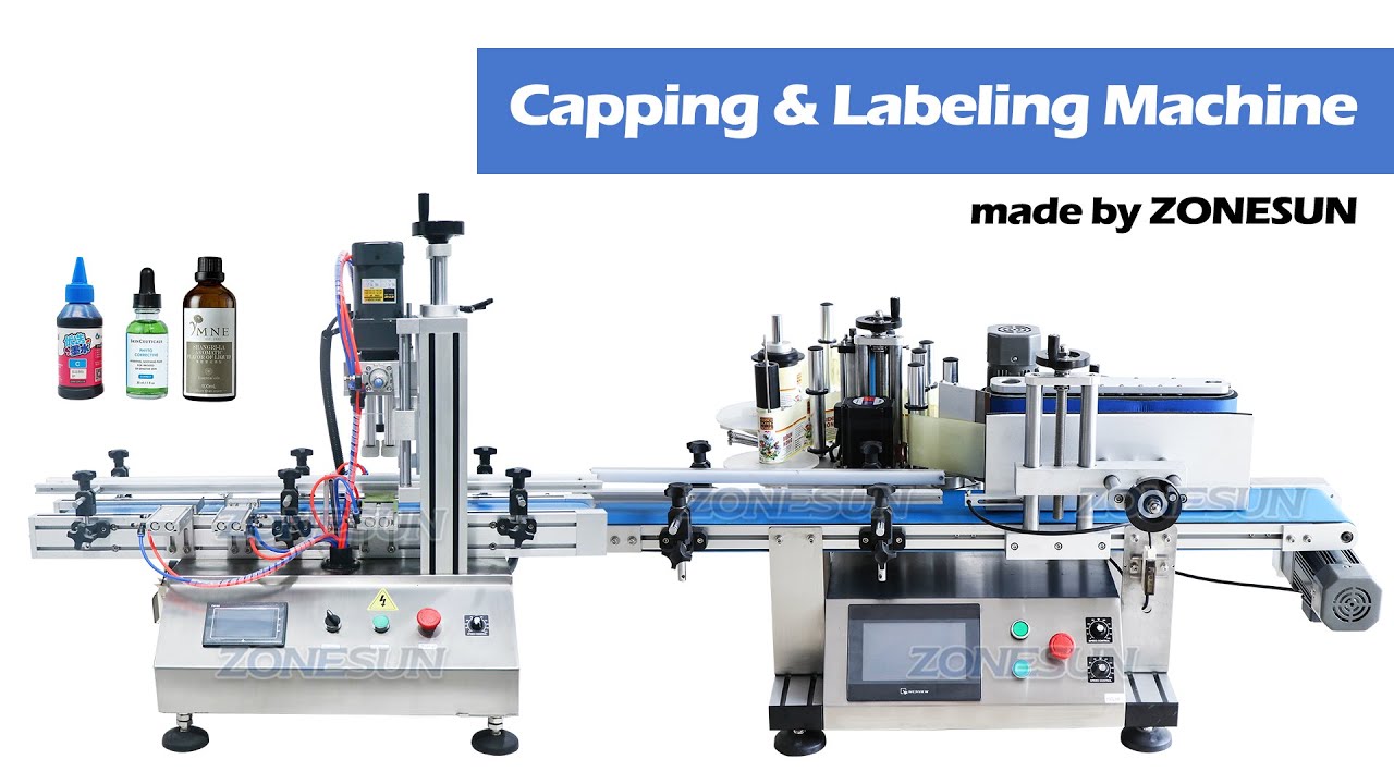 How To Use Desktop Automatic Capping & Labeling Machine - YouTube