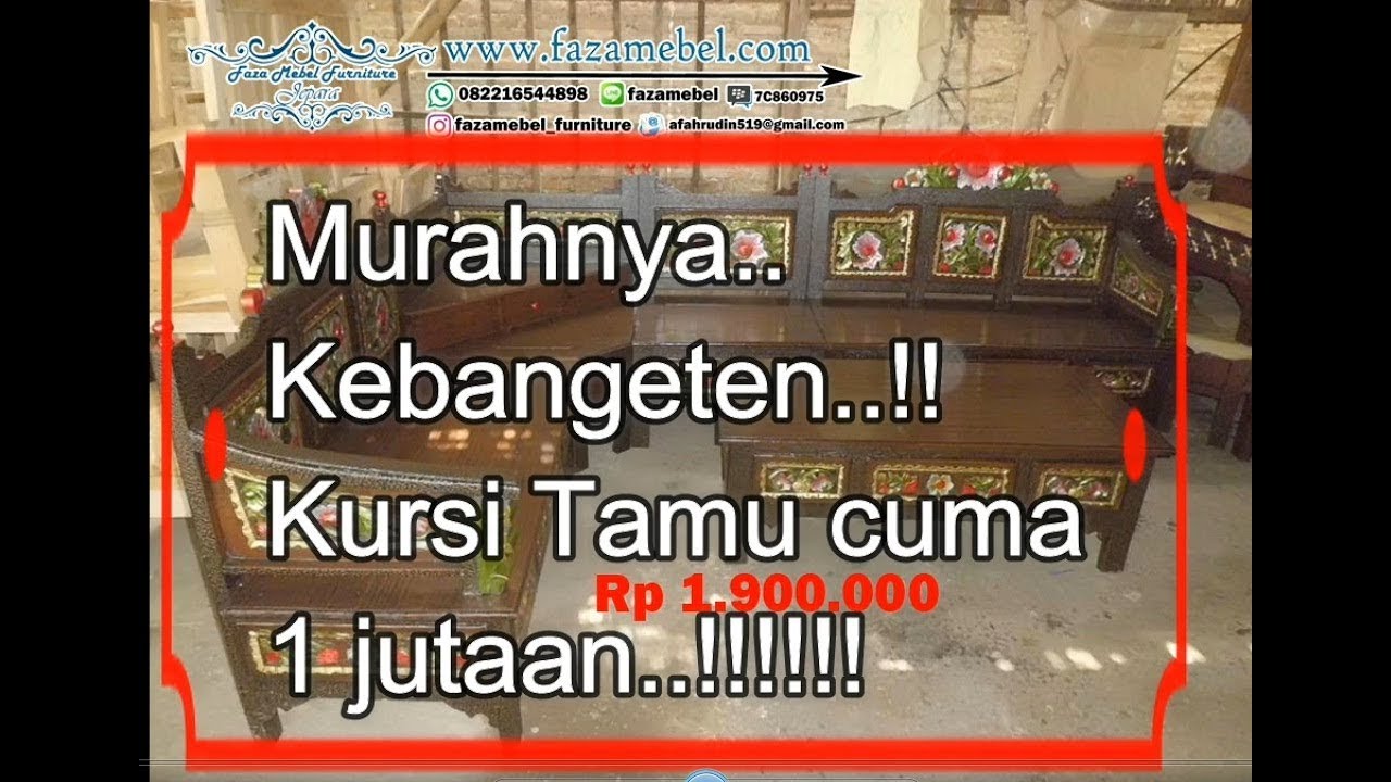 WOW Kursi  Tamu  Minimalis Harga  1  Jutaan  