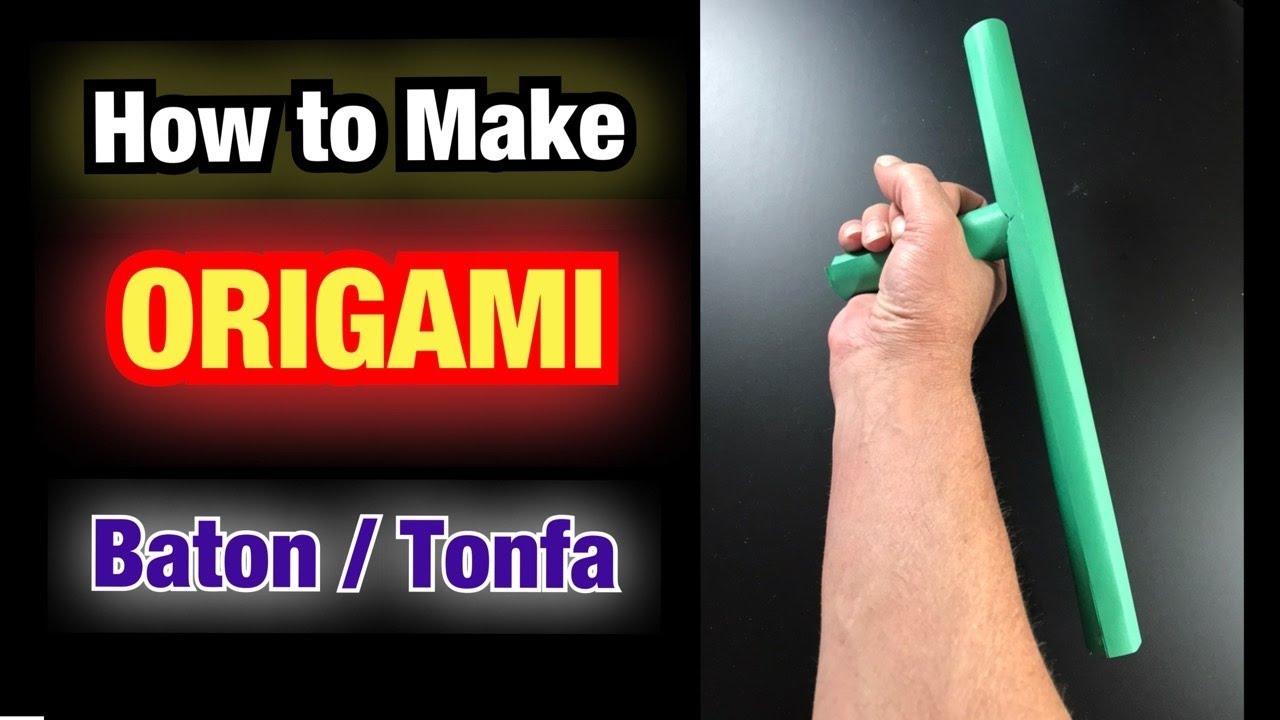 How to Make a Paper Tonfa (Paper Ninja Weapon) Origami Baton YouTube