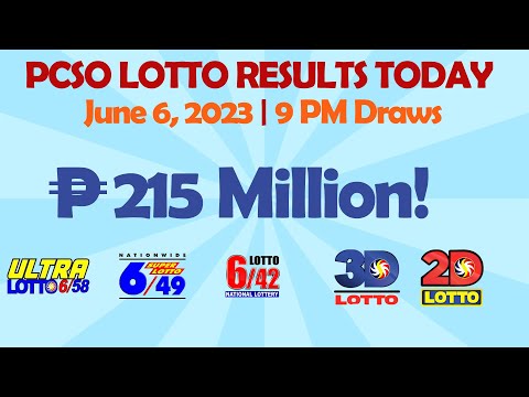 PCSO Lotto Result June 6, 2023 9PM Draw
