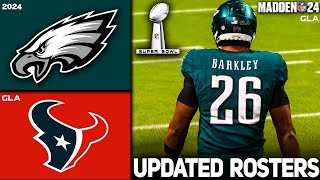 Eagles vs. Texans | Superbowl | 2024  2025 Updated Rosters | Madden 24 PS5 Simulation