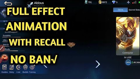 Aldous M1 Skin Script Full Effect|Lance Official Yt