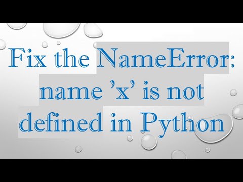 Fix the NameError: