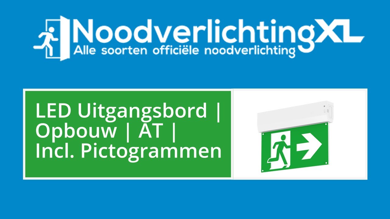 LED Uitgangsbord | Opbouw | Auto Test | Inclusief Pictogrammen | 600 022 | NoodverlichtingXL