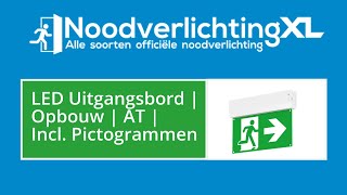 Led Uitgangsbord Opbouw Auto Test Inclusief Pictogrammen 600 022 Noodverlichtingxl