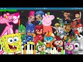 Kids tv theme songs on piano compilation  piano tutorial