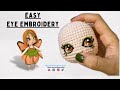 How to crochet doll unique embroider eyes for doll amigurumi tutorial free crochet pattern