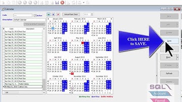 SQL Payroll 11-Maintain Calendar