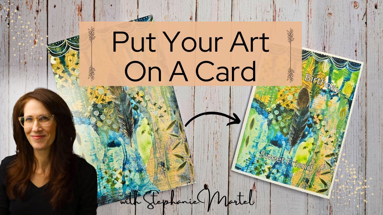 How To Put Your Art On A Greeting Card - YouTube