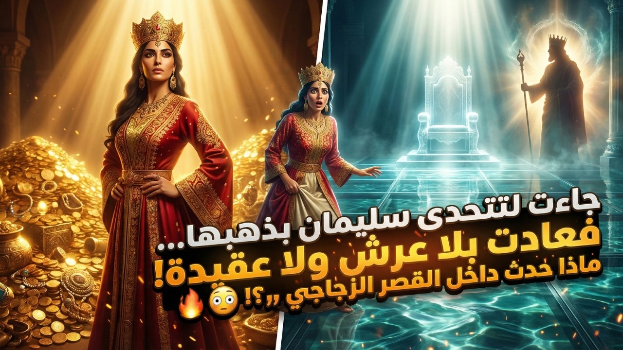 جاءت لتتحدى سليمان بذهبها… فعادَت بلا عرش ولا عقيدة! ماذا حدث داخل القصر الزجاجي؟! 🔥😳