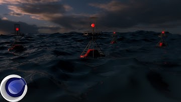 Make Realistic Ocean With Free HOT4D Plugin And Buoy Floating In Cinema 4D Quick -Tutorial