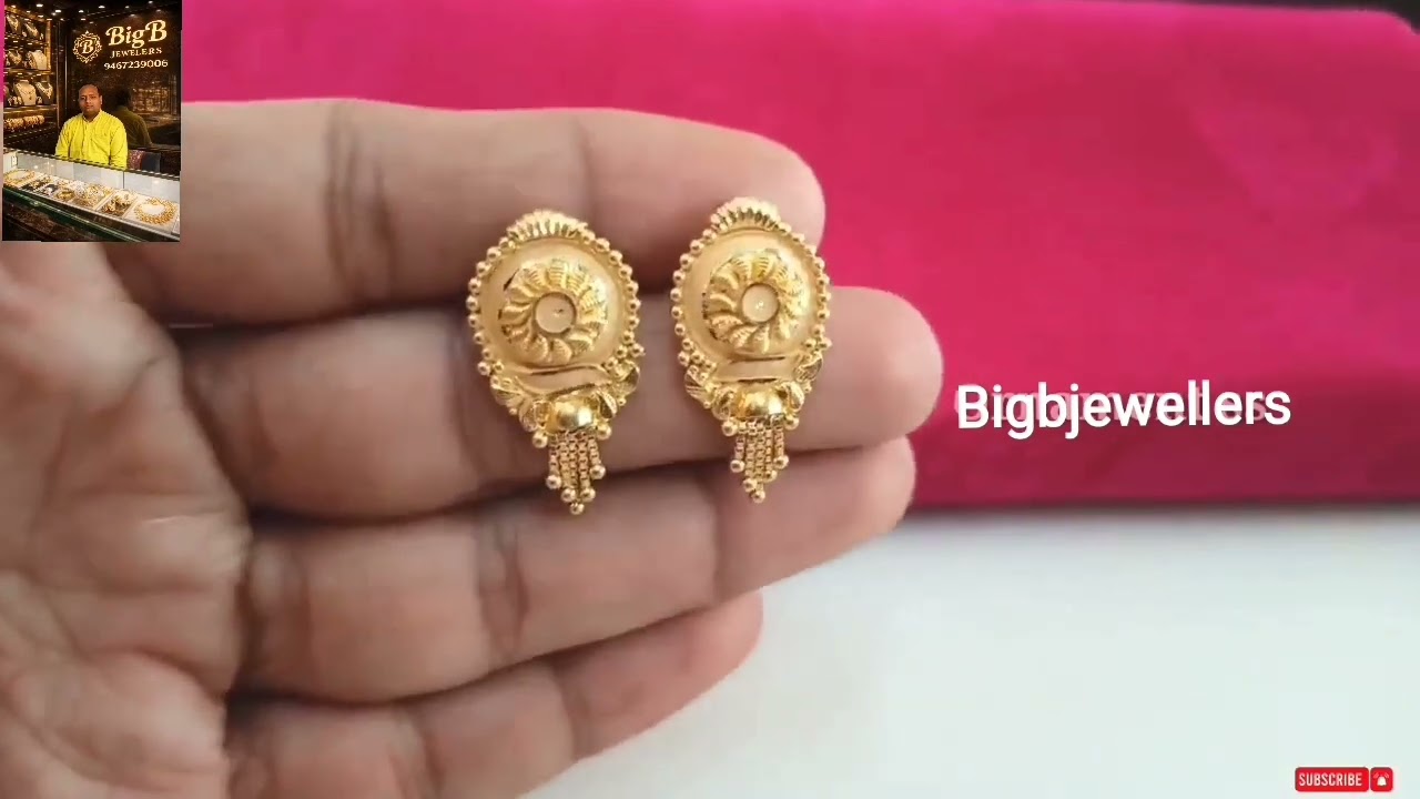 22k hallmark jewellery earrings designs 