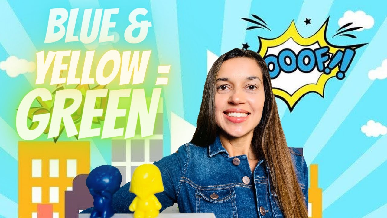 Arts: Make the green color with the monsters/ Artes: Faça a cor verde com os monstros.