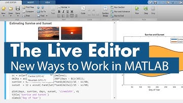 What Is the Live Editor? - New Ways to Work in MATLAB