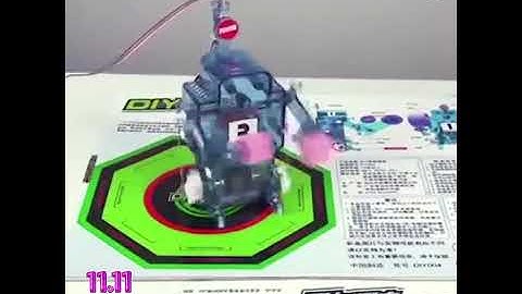 Educational Assemble Toy Kit DIY Boxing Fighter Robot   DAY SKY BLUE