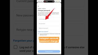 How to Change Instagram account password #short #trendingshorts