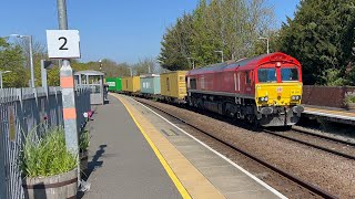 DB cargo 66205 4L45 Wakefield Europort to Felixstowe North Dbc 11;31 Lea Road 23/4/2026